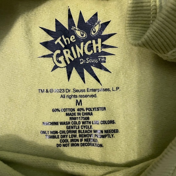 Grinch Christmas Sweatshirt Medium Green Pullover Dr. Seuss Holiday‎ Sweater - Picture 3 of 8